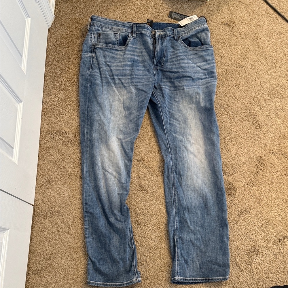 Buffalo David Bitton Men's Faded Blue Jeans